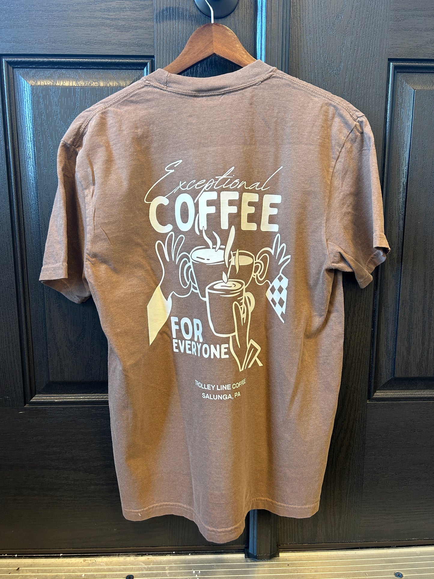 Exceptional Coffee Graphic Tee Brown